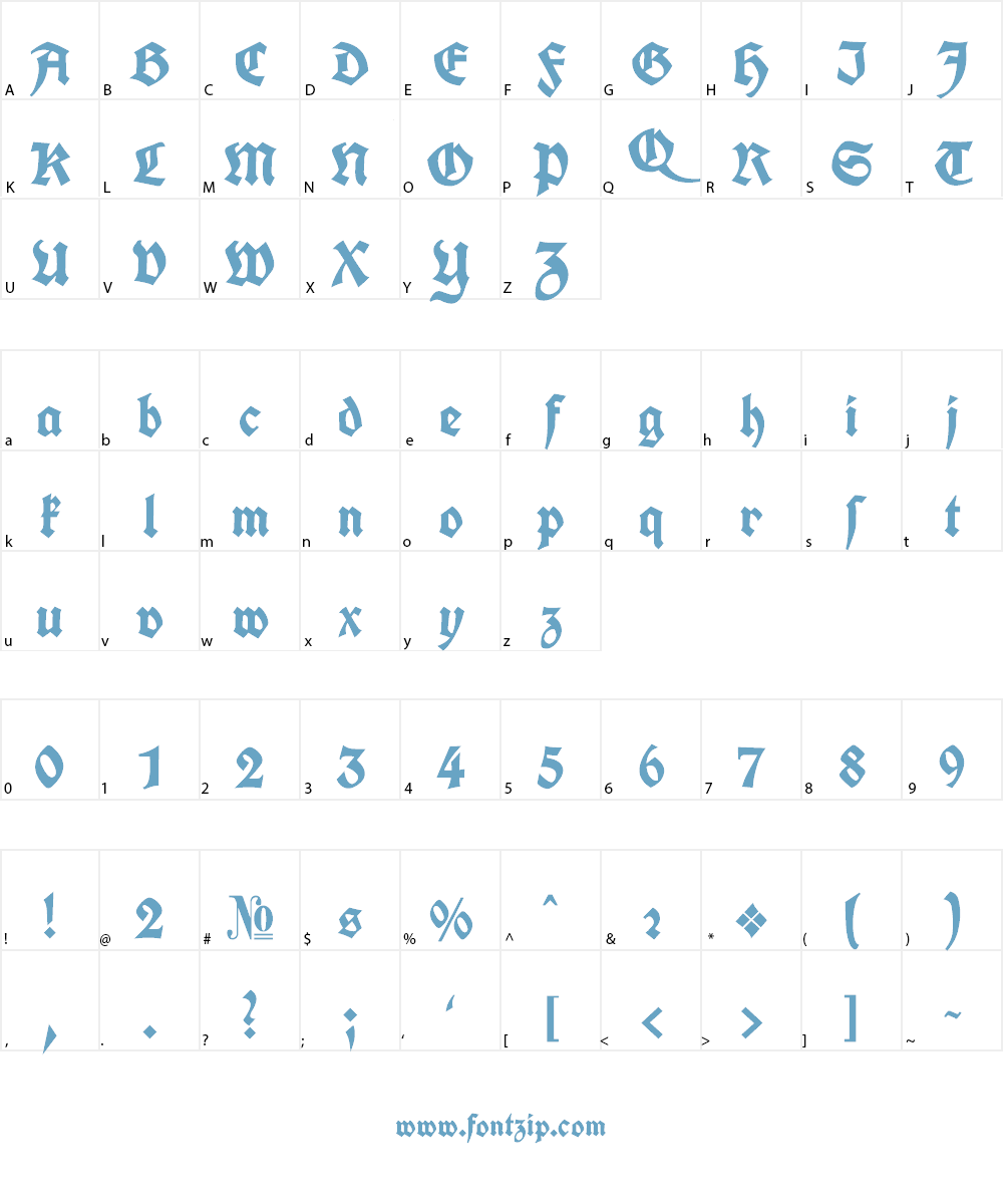 Koch Fette Deutsche Schrift Font Character